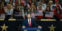 Vice-presidente de Estados Unidos, JD Vance, chamou os democratas de "partido do &oacute;dio", durante conven&ccedil;&atilde;o do Partido Republicano em Dallas. (10/09/2026)  Foto: RFI