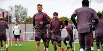 Atividade de prepara&ccedil;&atilde;o do Bayern antes de encarar o Elversberg - Foto: Divulga&ccedil;&atilde;o / FC Bayern M&uuml;nchen / Jogada10