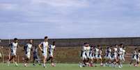 Jogadores do Mirassol em treino antes da partida contra o Vit&oacute;ria, pelo Brasileir&atilde;o - Foto: JP Pinheiro/Ag&ecirc;ncia Mirassol / Esporte News Mundo