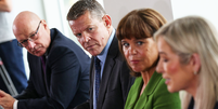 John Swinney, Rhun ap Iorwerth, Mary Lou McDonald e Michelle O'Neill se encontraram no Pa&iacute;s de Gales nesta segunda-feira Foto: Getty Images / BBC News Brasil