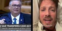 Fl&aacute;vio Dino recorre a F&aacute;bio Porchat para falar sobre rotina no STF  Foto: Reprodu&ccedil;&atilde;o/TV Globo e Instagram