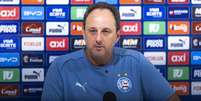 Rog&eacute;rio Ceni durante coletiva ap&oacute;s partida contra o Remo - Foto: Rafael Rodrigues/EC Bahia / Esporte News Mundo