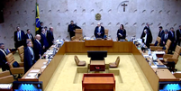 Mendon&ccedil;a e Moraes sentam lado a lado no STF  Foto: Reprodu&ccedil;&atilde;o/STF