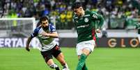 Joaqu&iacute;n Piquerez, do Palmeiras, durante partida contra a LDU pela Libertadores. Foto: Roberto Casimiro/Fotoarena/Alamy Live News