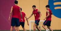 Atividade de prepara&ccedil;&atilde;o do Bar&ccedil;a antes de encarar o Sevilla - Foto: Marc Graupera/Barcelona / Jogada10
