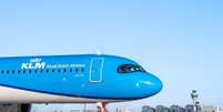 Avi&atilde;o da companhia a&eacute;rea holandesa KLM  Foto: Reprodu&ccedil;&atilde;o/X/@KLM