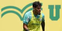 Gustavo G&oacute;mez e Flaco L&oacute;pez em treino do Palmeiras &ndash;  Foto: Cesar Greco/Palmeiras / Jogada10