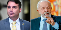 Fl&aacute;vio Bolsonaro (PL) e Lula (PT) acumulam maior inten&ccedil;&atilde;o de voto  Foto: Edilson Rodrigues/Agencia Senado e Ricardo Stuckert/PR