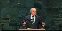 Presidente Lula em discurso na ONU 22 de setembro de 2026   Foto: REUTERS/MIKE SEGAR