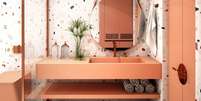 Quer transformar o lavabo? Confira 7 ideias criativas de decoração para deixar o espaço mais charmoso, moderno e cheio de personalidade Foto: Reprodução: ume illus / Bons Fluidos