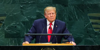 O presidente Donald Trump na ONU  Foto: Reuters / BBC News Brasil