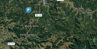 Mapa com as últimas localizações emitidas pelo helicóptero desaparecido  Foto: Corpo de Bombeiros de Santa Catarina