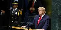 Donald Trump discursa na ONU  Foto: Chip Somodevilla/Getty Images