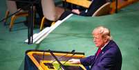 Donald Trump durante discurso na Assembleia Geral da ONU   Foto: Reprodu&ccedil;&atilde;o/X/@SecRubio