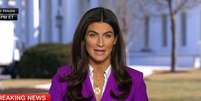 Kaitlan Collins, da CNN, ganhou fama por desagradar ao presidente dos Estados Unidos, Donald Trump  Foto: Reprodução
