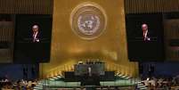 Netanyahu discursou na ONU com plen&aacute;rio esvaziado  Foto: ANSA / Ansa - Brasil