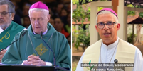 Bispo de Aparecida, Orlando Brandes, e bispo auxiliar de Manaus, dom frei Samuel Ferreira  Foto: Reprodução / BBC News Brasil