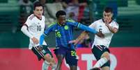 México e Colômbia mediram forças neste sábado (26), em amistoso na cidade americana de Baltimore - Foto: Jamie Sabau/Getty Images / Jogada10