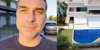 R$ 6,2 milh&otilde;es, terreno de 2.400 m&sup2;, 1.100 m&sup2; constru&iacute;dos e quitada 27 anos antes do previsto: a mans&atilde;o de Fl&aacute;vio Bolsonaro, candidato &agrave; Presid&ecirc;ncia em 2026, que triplicou seu patrim&ocirc;nio. Foto: Reprodu&ccedil;&atilde;o/Instagram, @flaviobolsonaro / Youtube: @CNNbrasil / Purepeople
