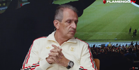 Luiz Bap, presidente do Flamengo, durante entrevista ao Mengo Cast, na Flamengo TV  Foto: Reprodução/YouTube/FlamengoTV