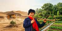 Imagem produzida por IA do deserto da China Foto: gemini / Xataka