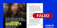 Arte sobre captura de tela da postagem verificada  Foto: Reprodução/Instagram / Estadão