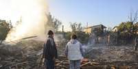 Devastação no entorno de Kiev após ataque russo  Foto: ANSA / Ansa - Brasil