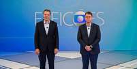 Candidatos ao governo de São Paulo, Fernando Haddad (PT) e Tarcísio de Freitas (Republicanos)  Foto: Divulgação/Rede Globo
