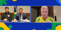  Fl&aacute;vio Bolsonaro fez live no YouTube ap&oacute;s debate da Globo ser cancelado  Foto: Reprodu&ccedil;&atilde;o/YouTube