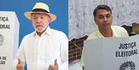 L&iacute;deres nas pesquisas, Lula e Fl&aacute;vio votaram na manh&atilde; deste domingo PKBOL 04/10/2026 - FL&Aacute;VIO BOLSONARO / ELEI&Ccedil;&Otilde;ES 2026- O candidato a presid&ecirc;ncia pelo PL Fl&aacute;vio Bolsonaro na cabinede vota&ccedil;&atilde;o , em escola na zona norte do Rio de Janeiro. Foto Pedro Kirilos/Estad&atilde;o  Foto: Werther Santana e Pedro Kirilos/Estad&atilde;o / Estad&atilde;o