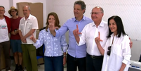 Candidato a governador, Fernando Haddad vota em SP  Foto: Reprodu&ccedil;&atilde;o/GloboNews