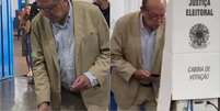 Gilmar Mendes durante vota&ccedil;&atilde;o neste domingo, 4, em Diamantino, no Mato Grosso  Foto: Reprodu&ccedil;&atilde;o/Redes Sociais