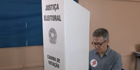 Romeu Zema vota em MG  Foto: Reprodu&ccedil;&atilde;o/GloboNews