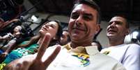 Fl&aacute;vio Bolsonaro celebrou vantagem contra Lula  Foto: ANSA / Ansa - Brasil
