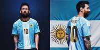 Camisa da despedida de Messi da Argentina tem detalhes dourados e Sol de Maio  Foto: Reprodu&ccedil;&atilde;o/Instagram/@leomessi