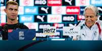 Jorge Jesus durante entrevista coletiva de Portugal, ap&oacute;s vit&oacute;ria sobre a Noruega - Foto: Divulga&ccedil;&atilde;o / FPF / Jogada10