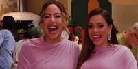 Bruna Biancardi e irm&atilde; de Neymar aparecem com roupas iguais na festa de Mavie  Foto: Reprodu&ccedil;&atilde;o/Instagram