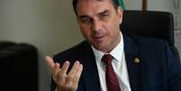 O candidato &agrave; Presid&ecirc;ncia da Rep&uacute;blica Fl&aacute;vio Bolsonaro (PL)  Foto: Wilton Junior/Estad&atilde;o / Estad&atilde;o