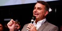 O candidato &agrave; Presid&ecirc;ncia da Rep&uacute;blica Fl&aacute;vio Bolsonaro (PL)  Foto: Wilton Junior/Estad&atilde;o / Estad&atilde;o