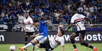 Kaio Jorge vibra. Afinal, foi dele o primeiro gol do Cruzeiro sobre o irregular S&atilde;o Paulo.&nbsp; Foto: Gustavo Aleixo/Cruzeiro / Jogada10