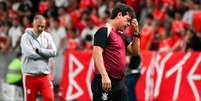Fernando Diniz, agora ex-técnico do Corinthians, durante a partida contra o Internacional pela 29ª rodada do Brasileirão  Foto: Rodrigo Ziebell/Agência O Dia/Estadão Conteúdo / Estadão