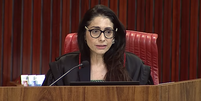 Ministra Estela Aranha durante leitura do seu voto nesta quinta-feira, 8  Foto: Reprodu&ccedil;&atilde;o/Youtube/TSE