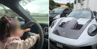 Porsche é apreendido após dono postar vídeos a 300km/h e com filha no colo em rodovias de SP  Foto: Reprodução/Redes Sociais 