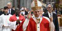 Papa Le&atilde;o XIV celebra missa na Pra&ccedil;a S&atilde;o Pedro, no Vaticano  Foto: ANSA / Ansa - Brasil