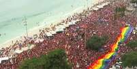 Apoiadores de Lula realizaram ato em Copacabana (RJ)  Foto: Reprodu&ccedil;&atilde;o/GloboNews