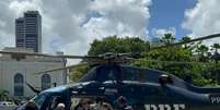 Atendimento de helicóptero da PRF a bebê de 1 ano e 11 meses  Foto: Divulgação/PRF / Portal de Prefeitura