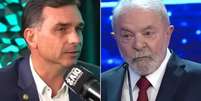 Fl&aacute;vio Bolsonaro e Lula  Foto: Divulga&ccedil;&atilde;o / Contigo