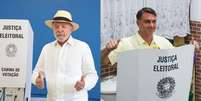 4/10/2026 - ELEI&Ccedil;&Otilde;ES 2026 - PRESID&Ecirc;NCIA DA REP&Uacute;BLICA - Os candidatos &agrave; Presid&ecirc;ncia da Rep&uacute;blica, Flavio Bolsonaro (PL) e Luis Inacio Lula da SIlva (PT) durante vota&ccedil;&atilde;o. Fotos Werther Santana/Estadao e Pedro Kirilos/Estad&atilde;o  Foto: Werther Santana/Estadao e Pedro / Estad&atilde;o