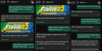 Meta AI no WhatsApp gera imagem de 'Flávio 22', mas recusa 'Lula 13' e 'Flávio Bolsonaro 22'  Foto: Reprodução