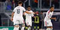 Endrick participou de dois gols do Real Madrid na vit&oacute;ria sobre a Roma - Foto: Antonio Villalba / Real Madrid / Jogada10